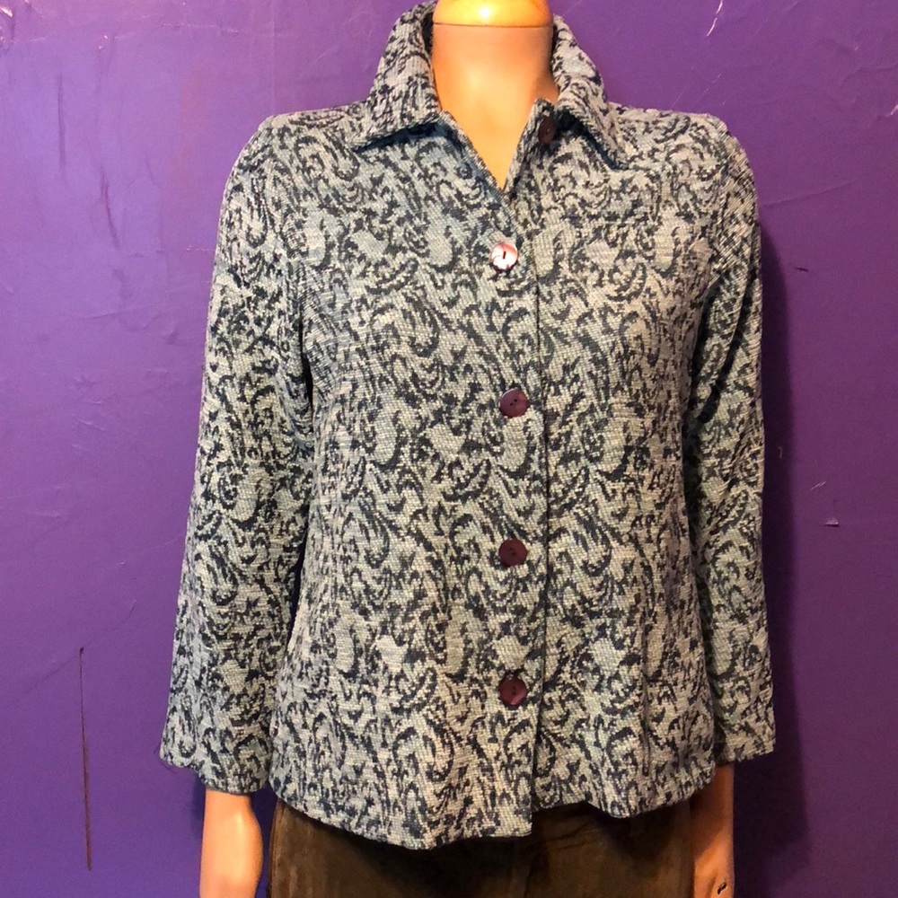 Graffiti Blue jacket size small women